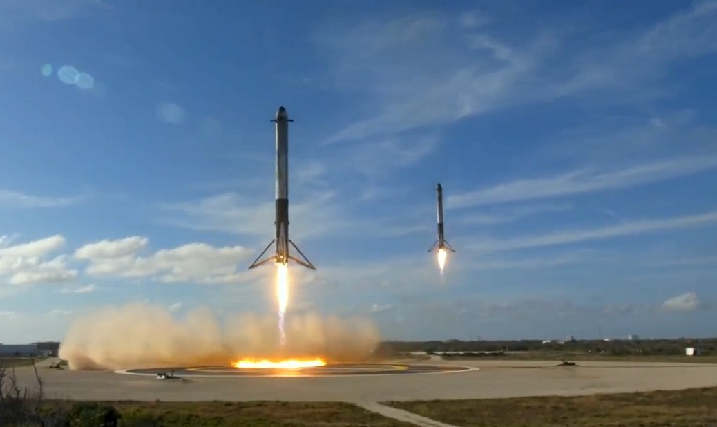 Falcon Heavy Test Flight. Запуск Фалькон хеви. First Stage.